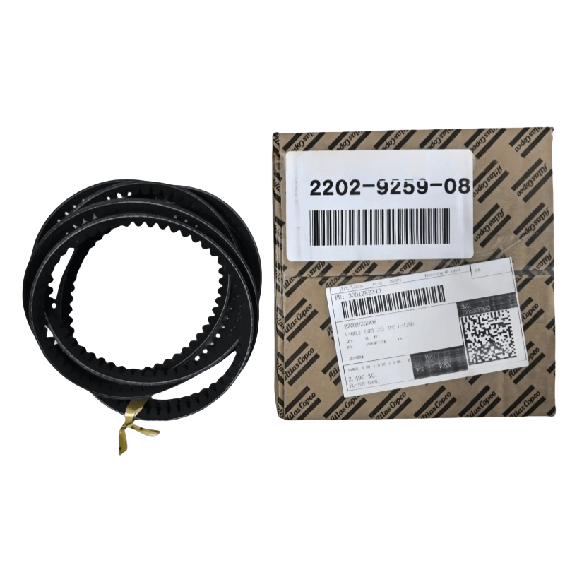 2202925908 ATLAS COPCO V-BELT (SET 2X) XPZ L = 1250 AC 오일 주입 나사 압축기 원본