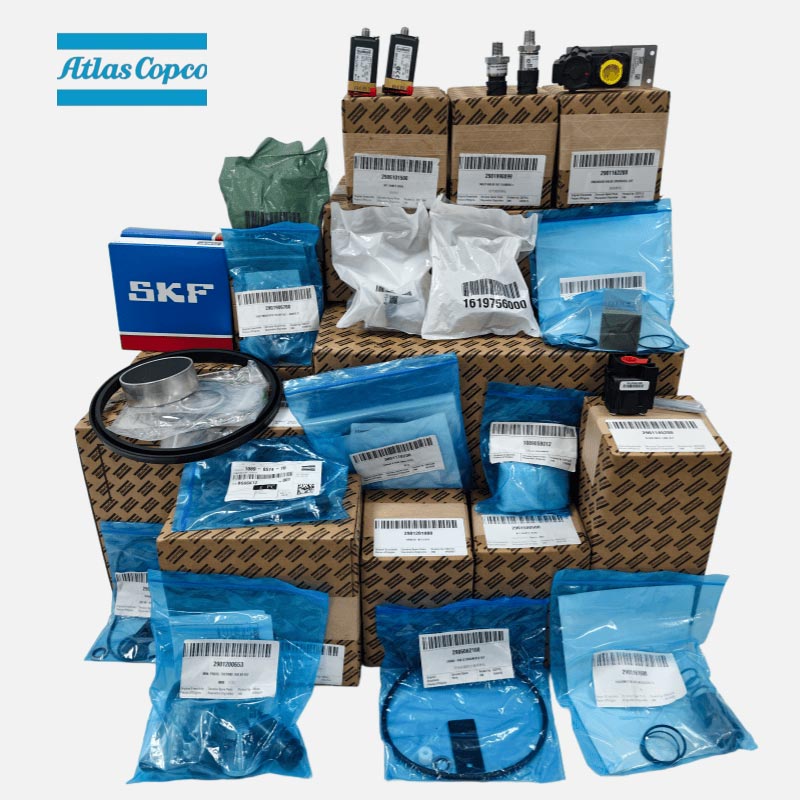 Atlas Copco 공기 압축기 예비 부품 기존 오일 필터 공기 필터 압력 센서 솔레노이드 밸브 필터 밸브 서비스 키트