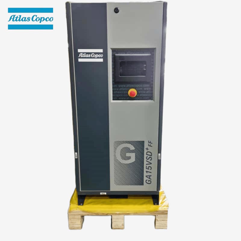 Atlas Copco GA15 VSD Plus FF 15kW 20HP 가변 속도 오일 주입식 스크류 공기 압축기 통합 건조기